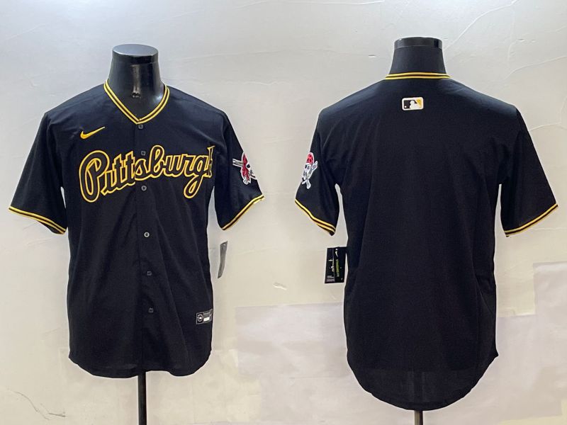 Men Pittsburgh Pirates Blank Black Game 2025 Nike MLB Jersey style 4